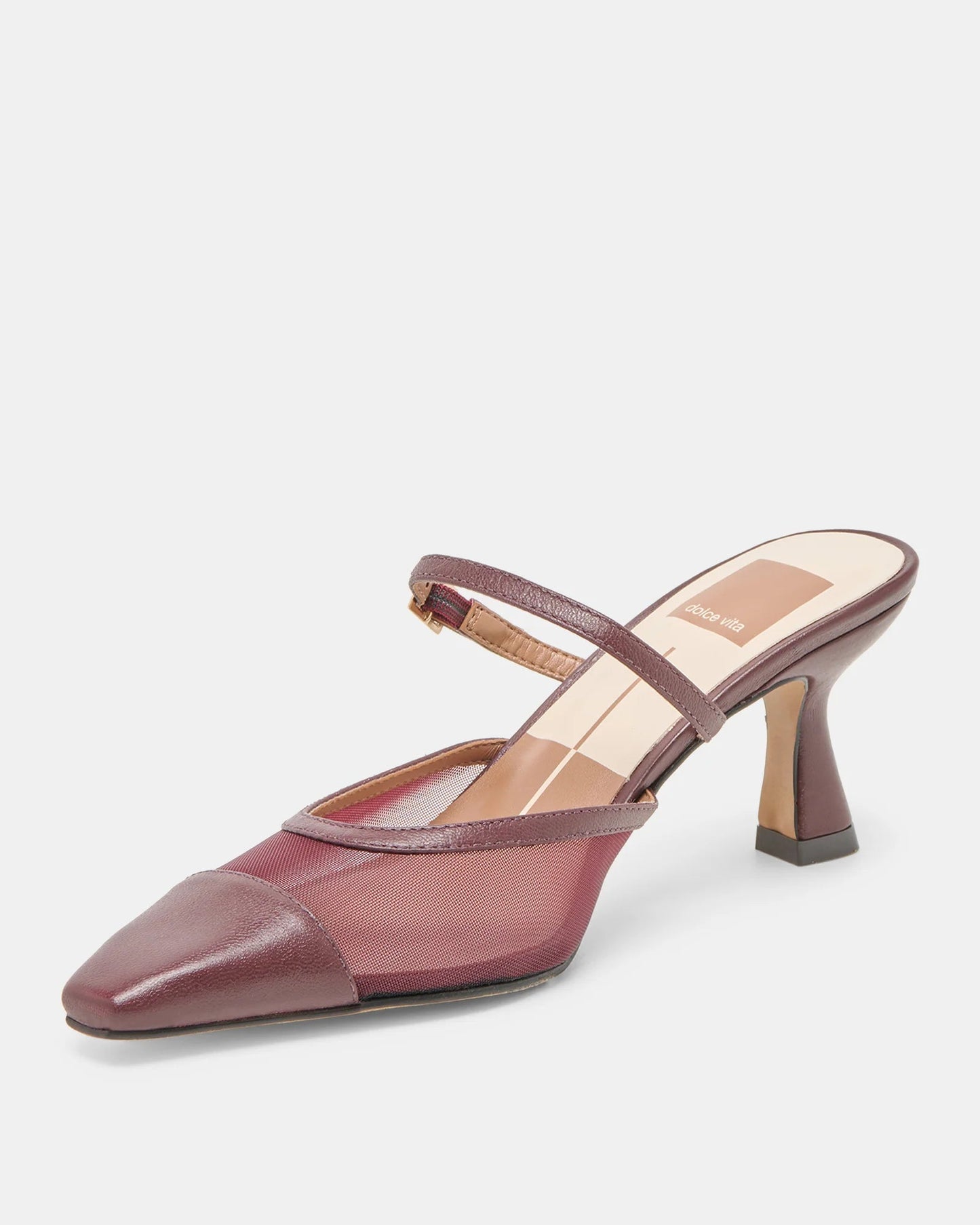 Dolce Vita Loyd Heels | Burgundy Mesh