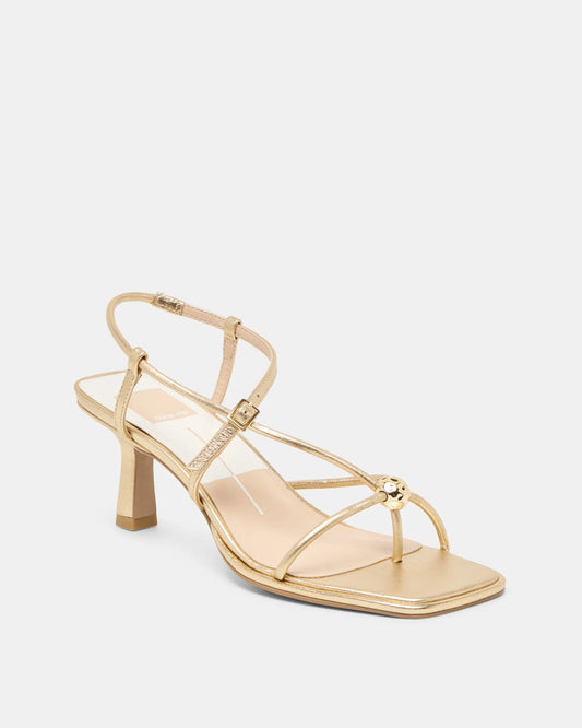 Dolce Vita Mylee Heels | Gold Distressed Leather