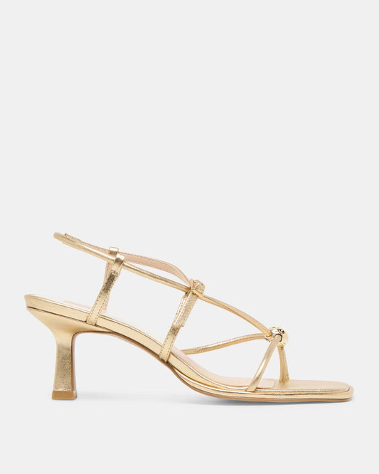 Dolce Vita Mylee Heels | Gold Distressed Leather