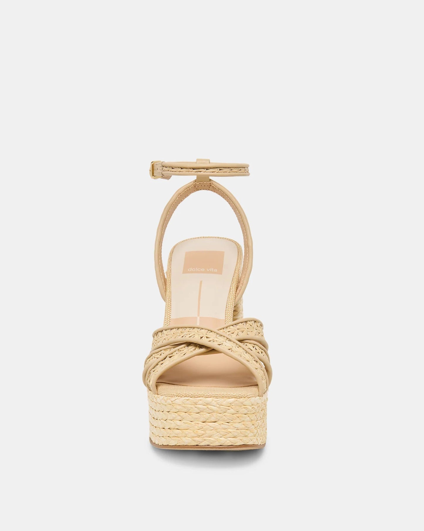 Dolce Vita Danila Heels | Light Natural Cross Hatch Raffia