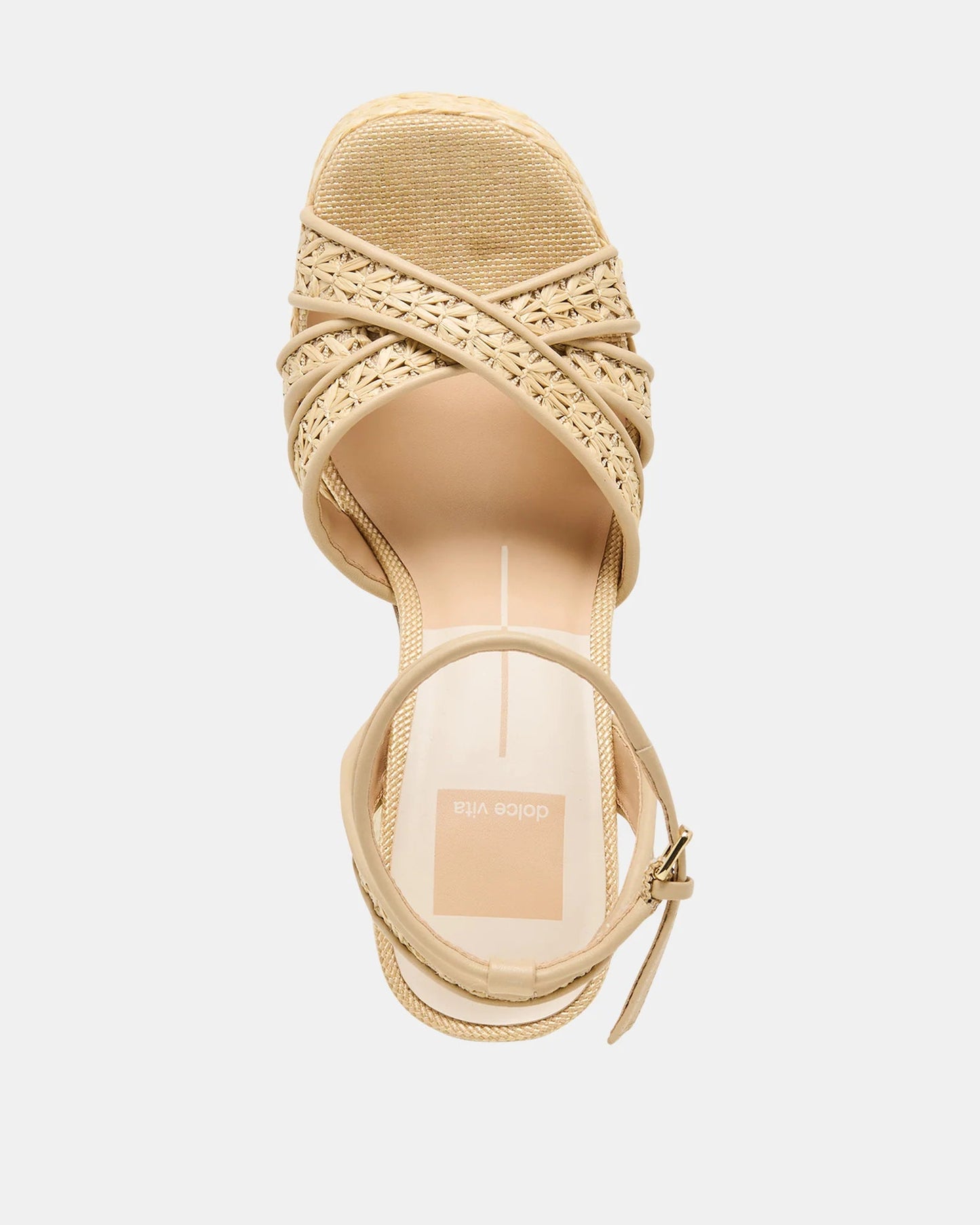 Dolce Vita Danila Heels | Light Natural Cross Hatch Raffia