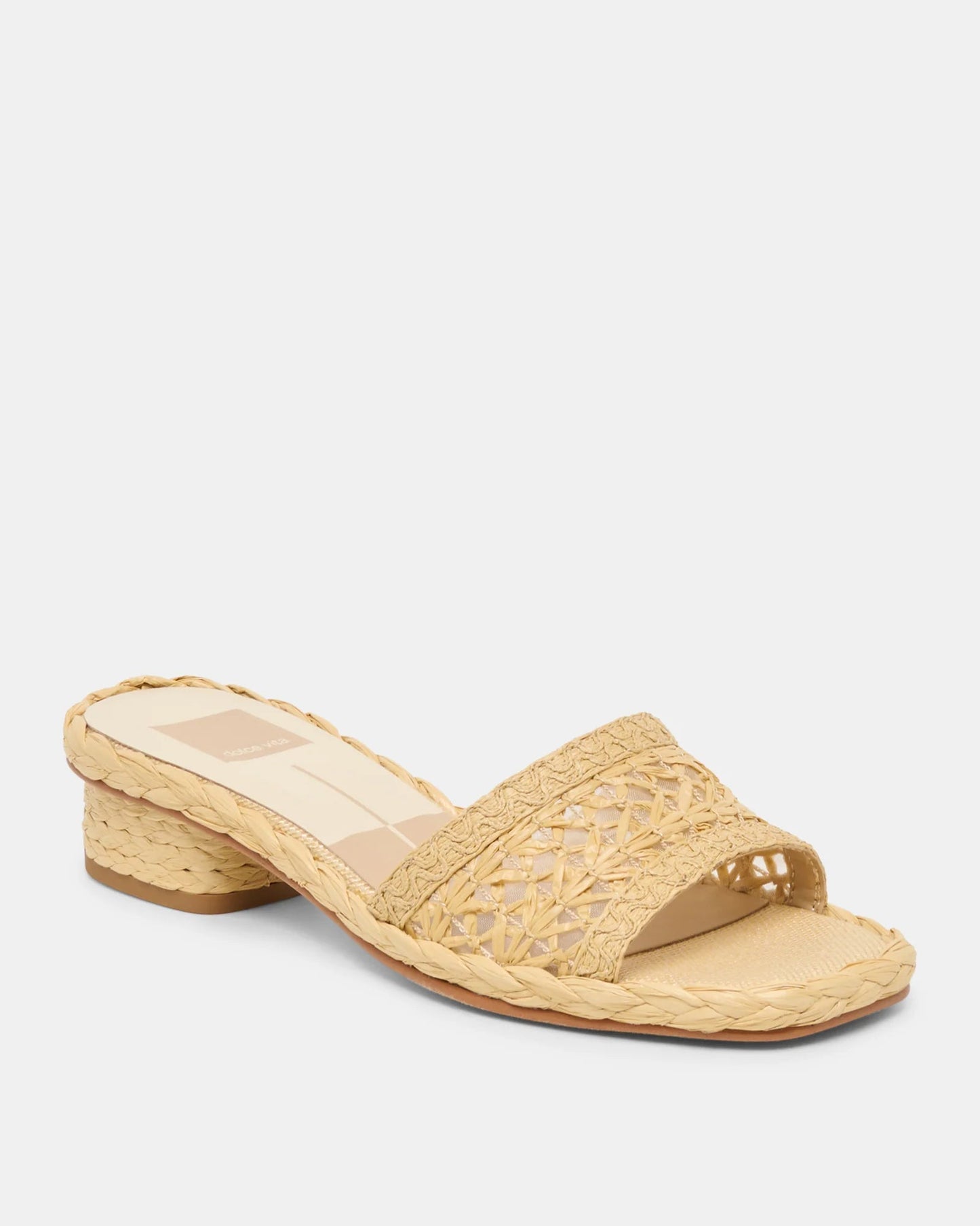 Dolce Vita Dixi Sandals | Light Natural Cross Hatch Raffia