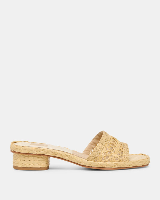 Dolce Vita Dixi Sandals | Light Natural Cross Hatch Raffia