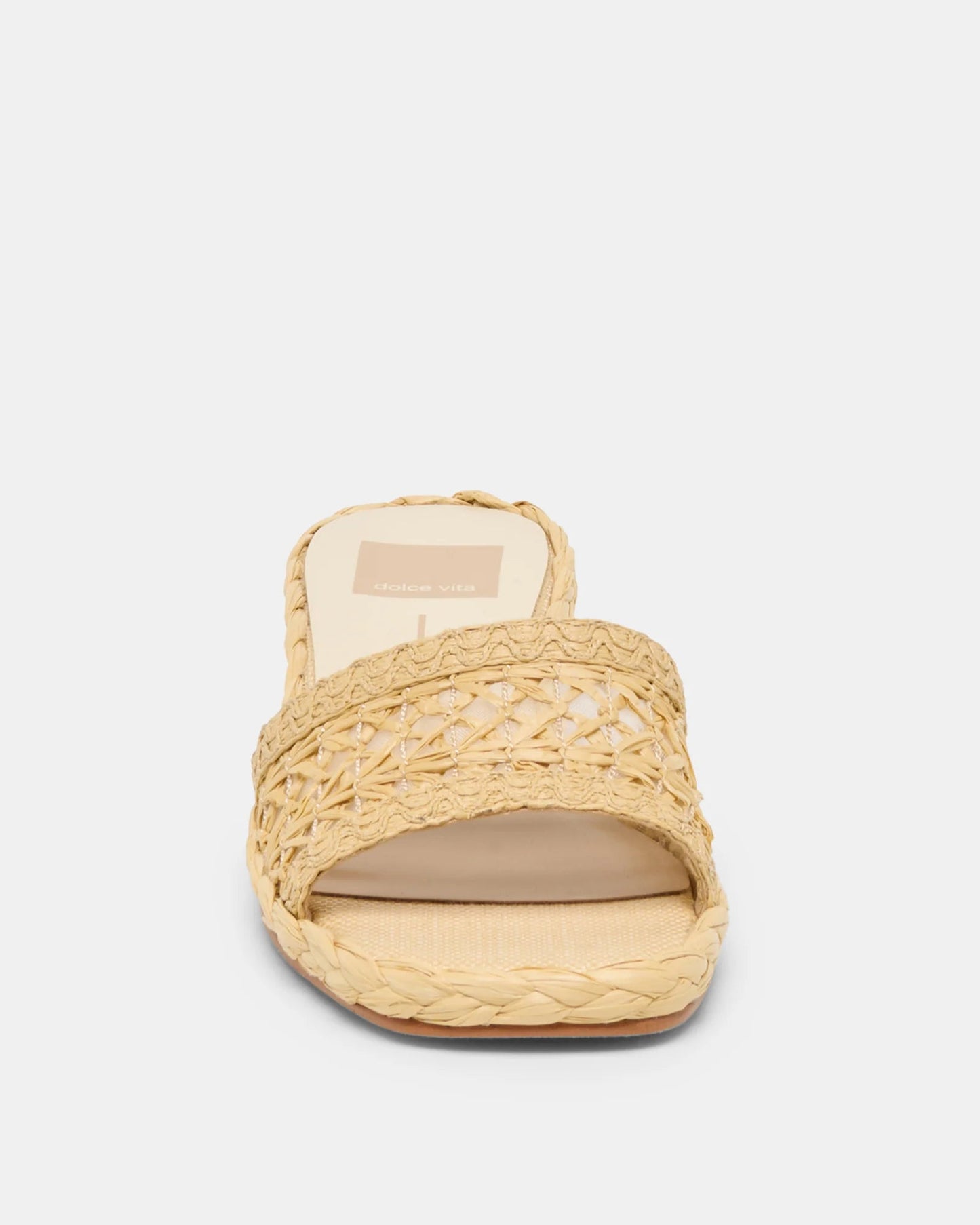 Dolce Vita Dixi Sandals | Light Natural Cross Hatch Raffia