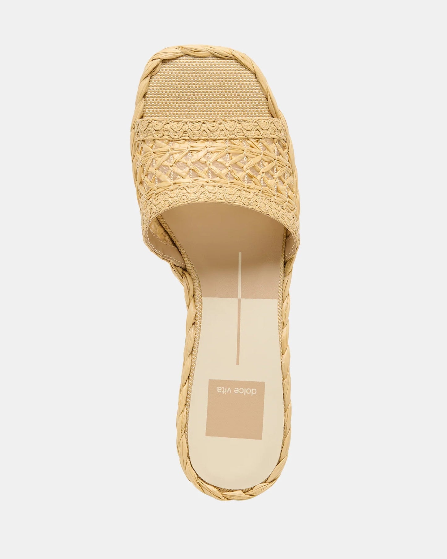 Dolce Vita Dixi Sandals | Light Natural Cross Hatch Raffia