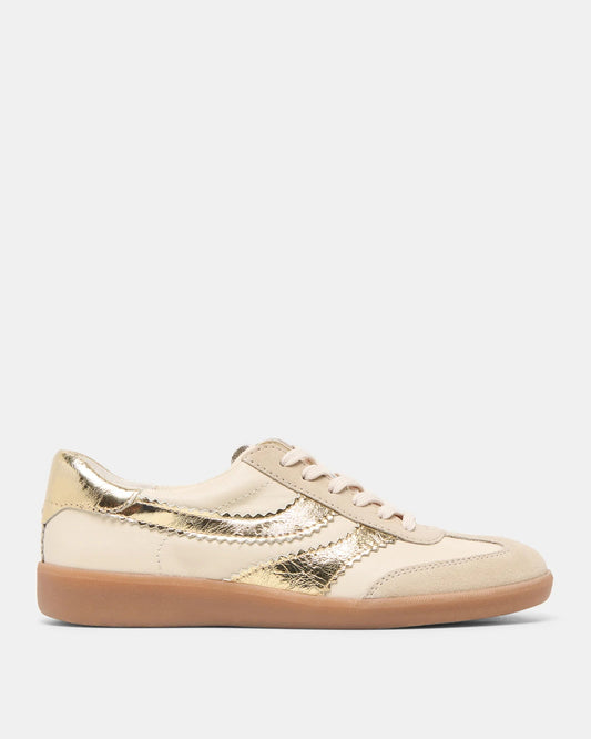 Dolce Vita Merit Sneakers | White Gold Leather