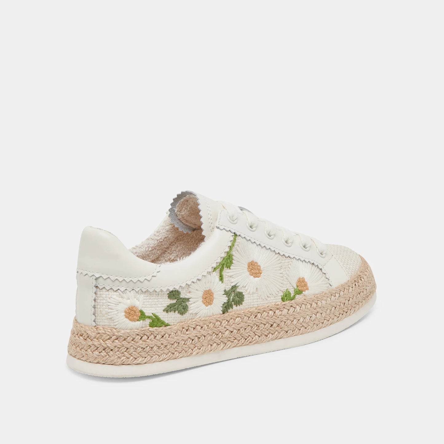 Dolce Vita Azalia Sneaker | White Floral Raffia