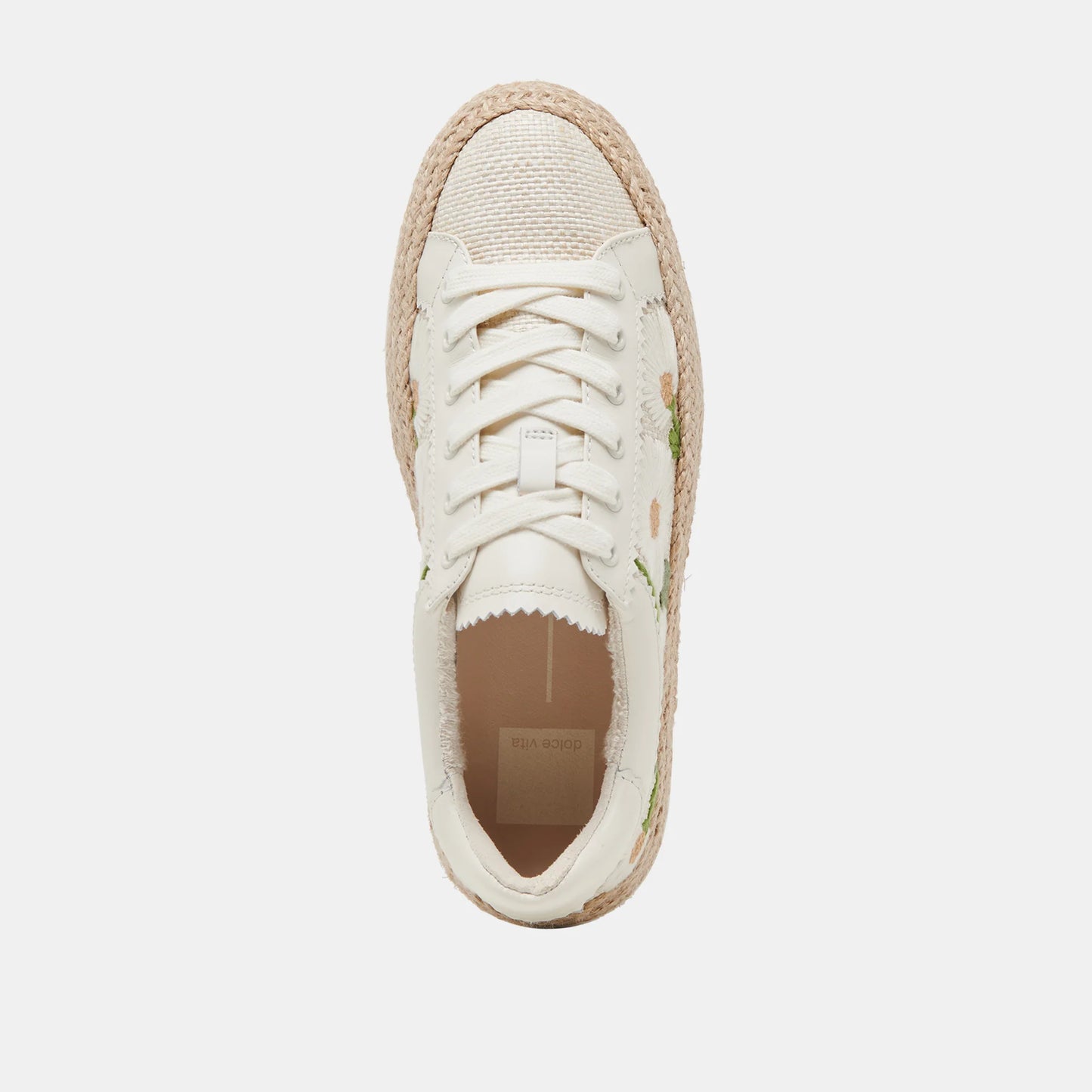 Dolce Vita Azalia Sneaker | White Floral Raffia