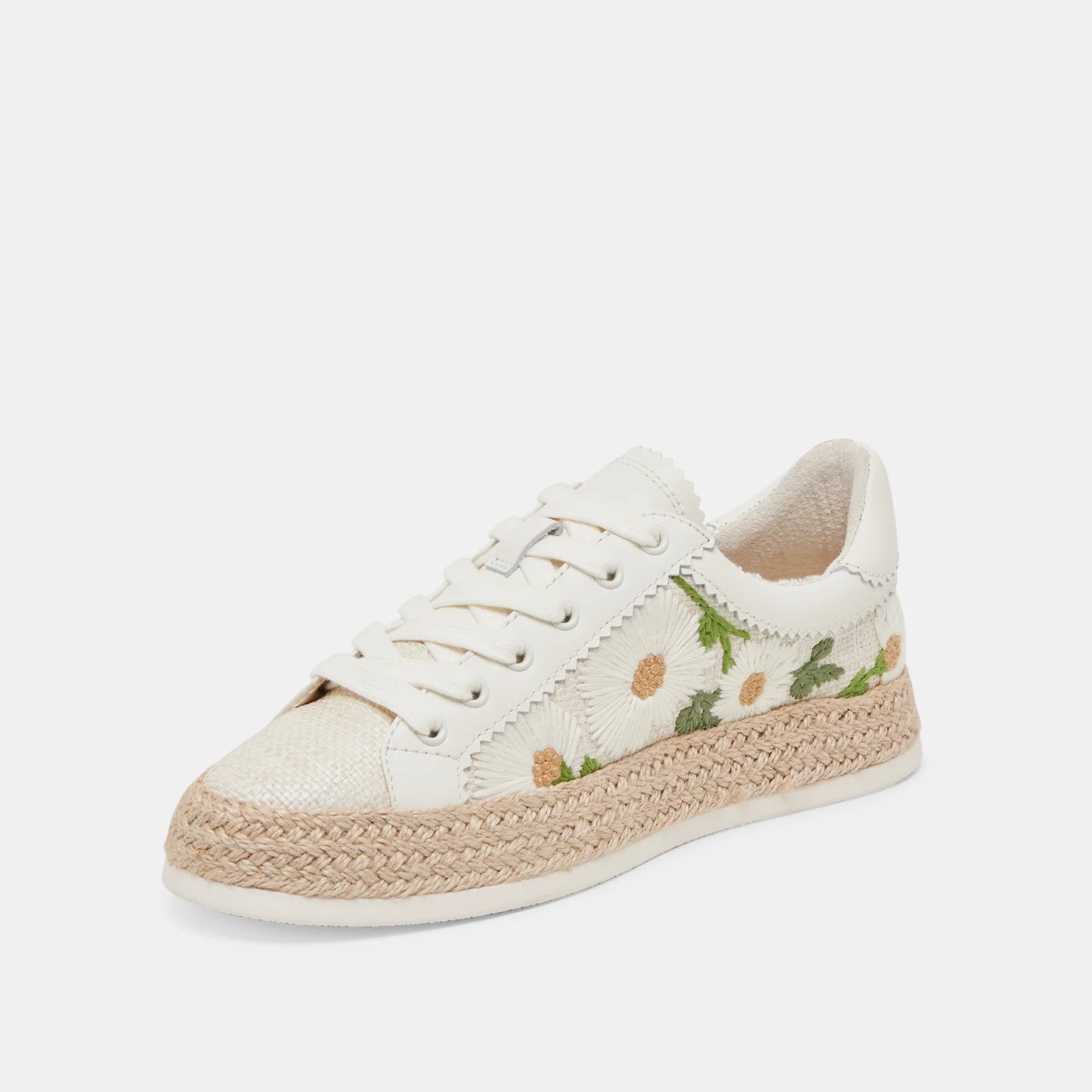 Dolce Vita Azalia Sneaker | White Floral Raffia