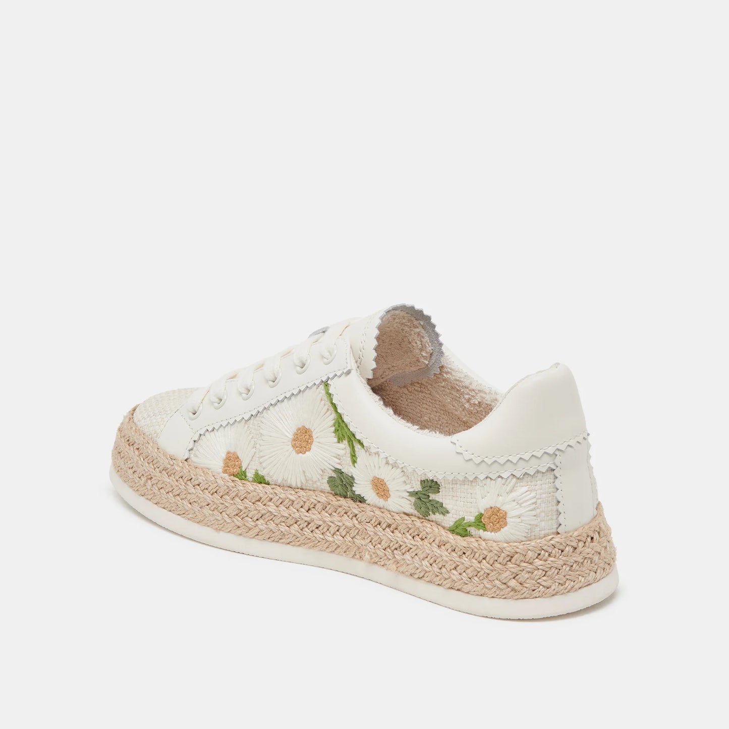 Dolce Vita Azalia Sneaker | White Floral Raffia