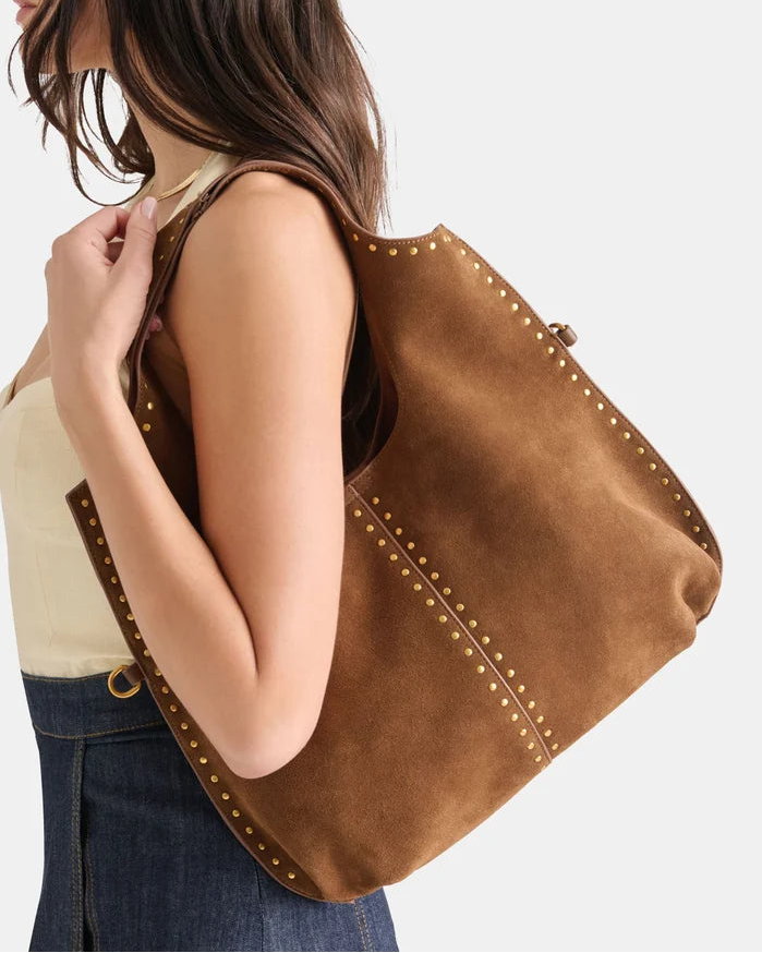 Dolce Vita Sonora Tote | Mid Brown Suede
