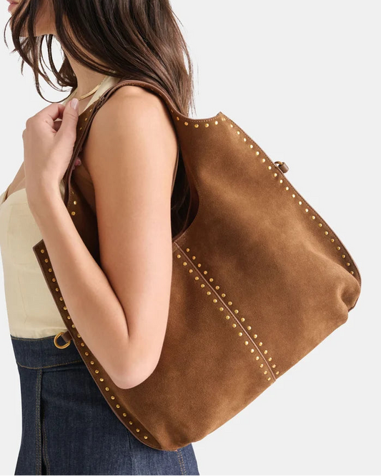 Dolce Vita Sonora Tote | Mid Brown Suede