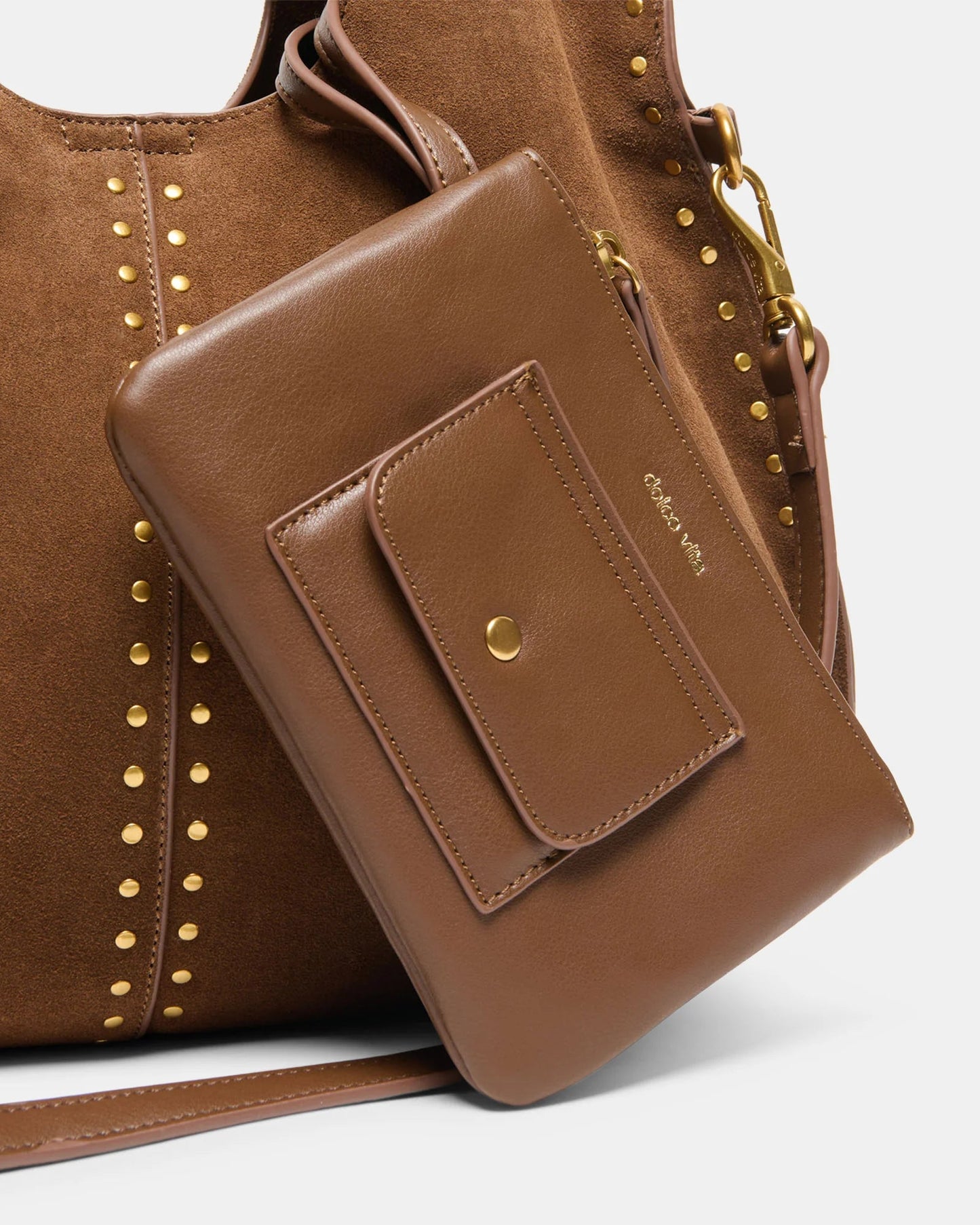 Dolce Vita Sonora Tote | Mid Brown Suede