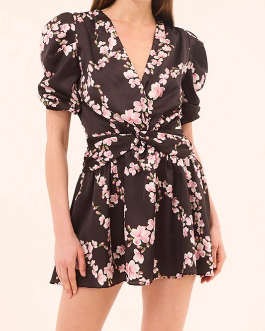 Misa Narcissa Dress | Chained Blossom Satin