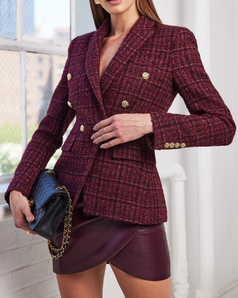 Generation Love Emilio Tweed Blazer | Malbec Multi
