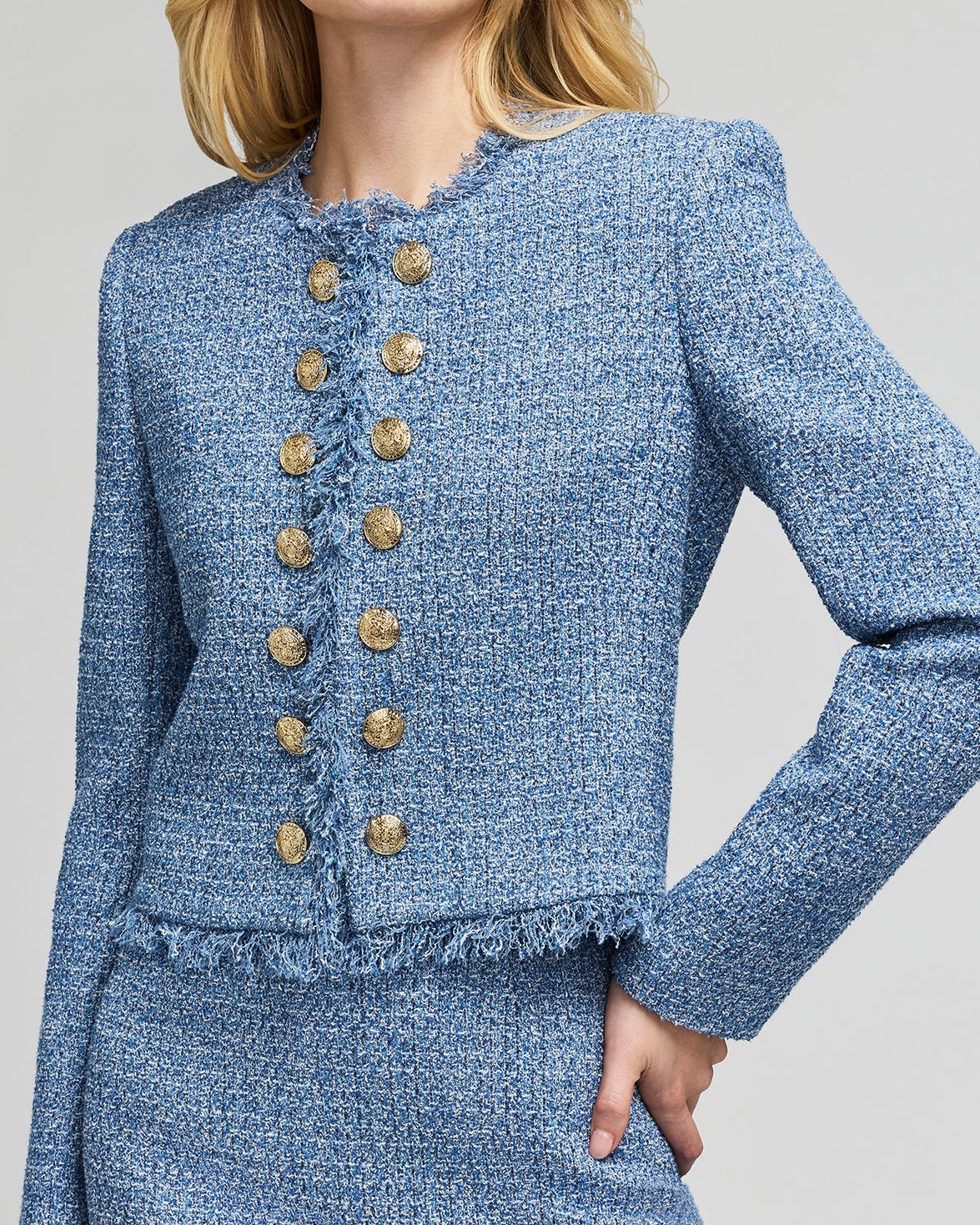 Generation Love Tiffany Tweed Jacket | Blue Multi