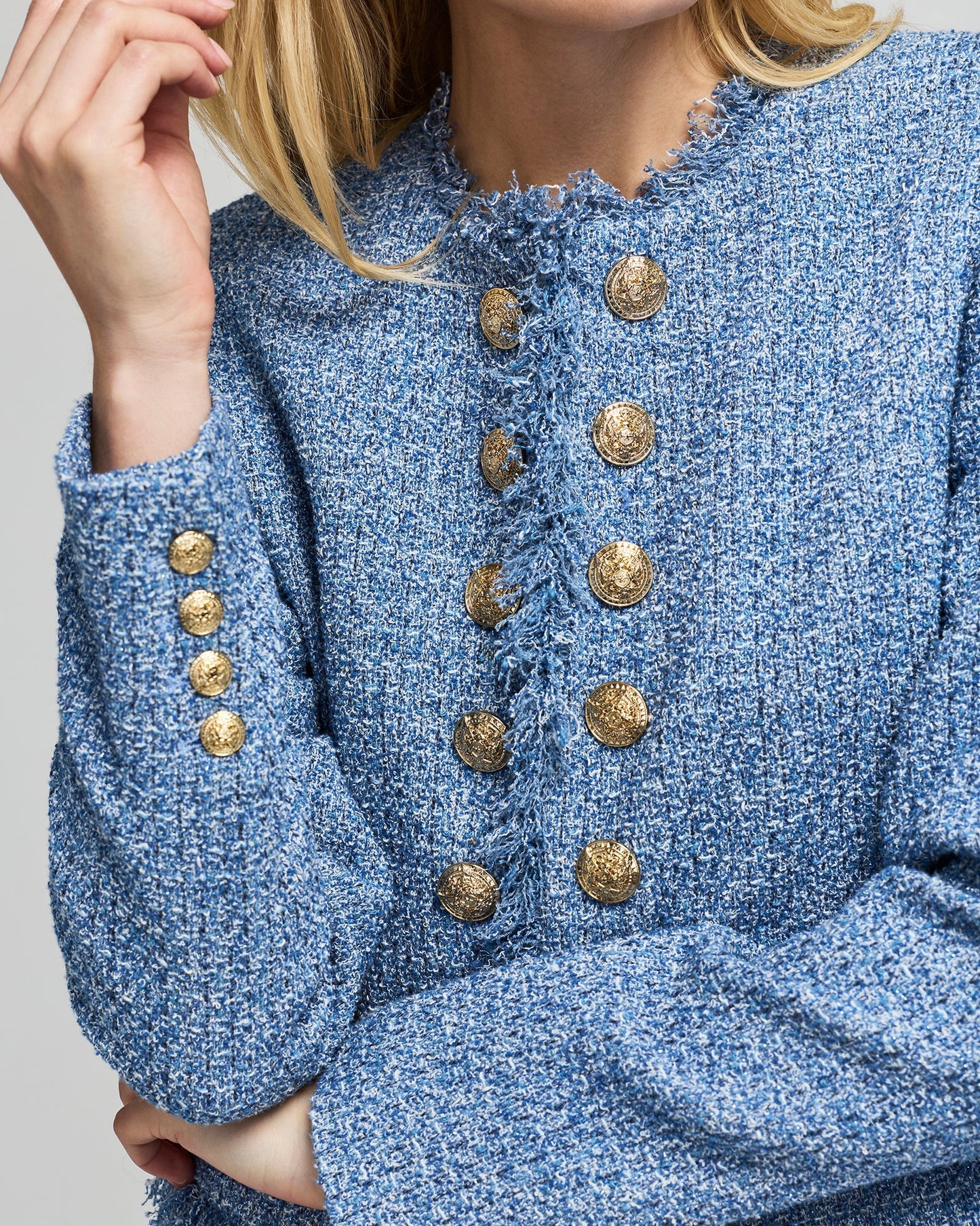 Generation Love Tiffany Tweed Jacket | Blue Multi