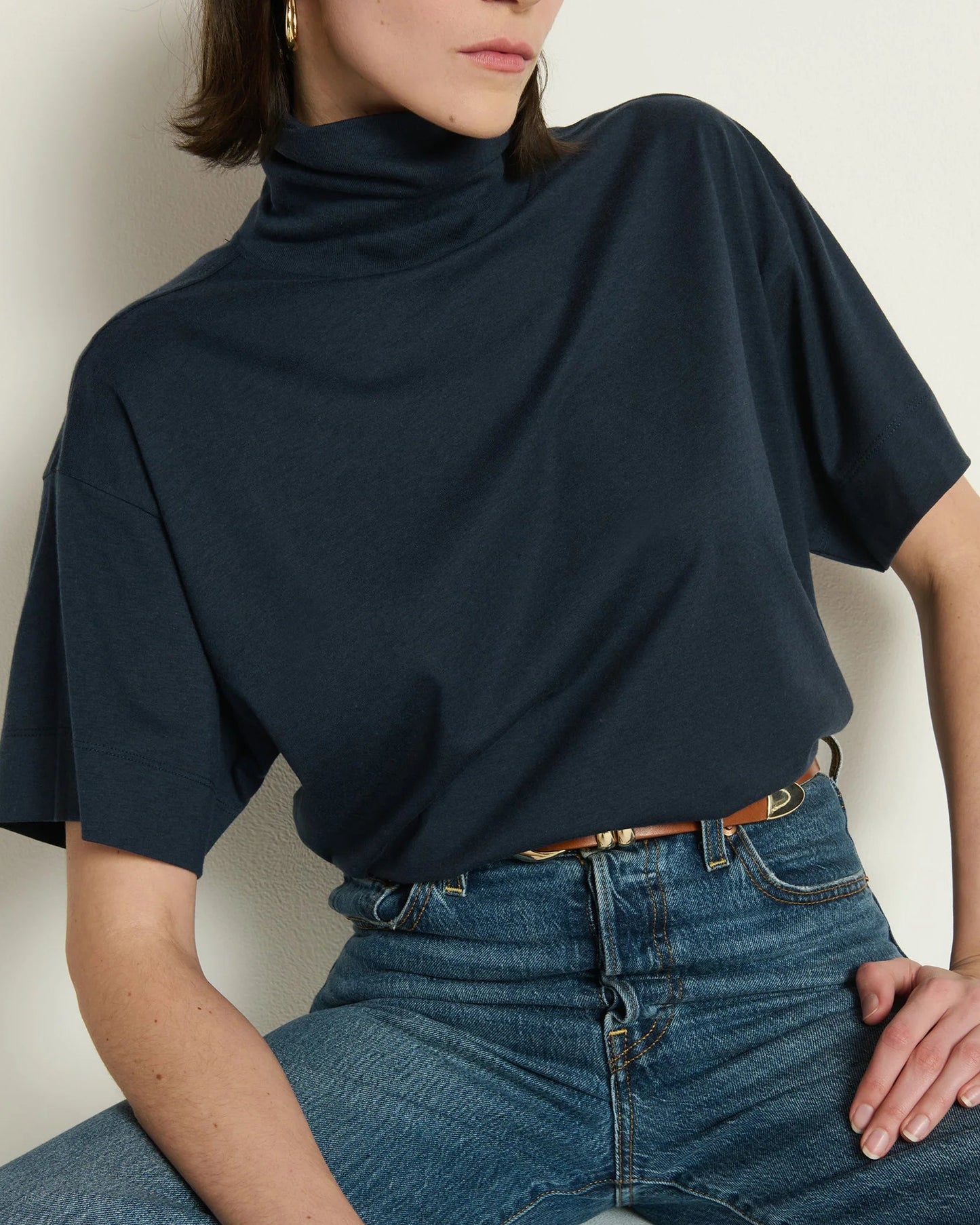 Nation Fable Turtleneck | Navy Night Sky
