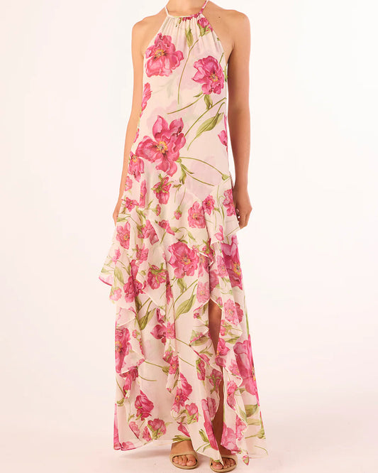 Misa Novah Dress | Fuchsia Blooms