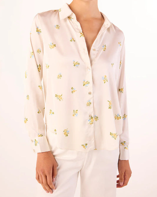 Misa Celine Top | Ditsy Ivory