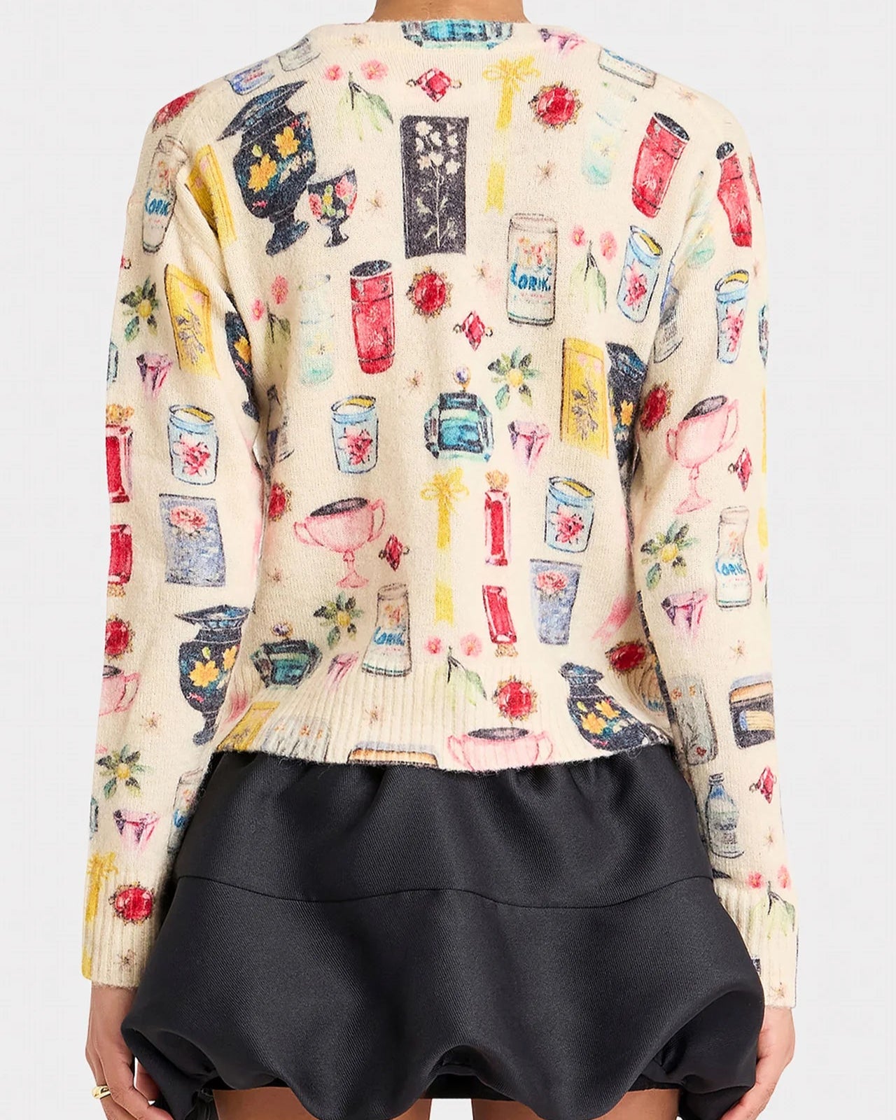Amanda Uprichard Nancy Cardigan | Antique White Treasure Print