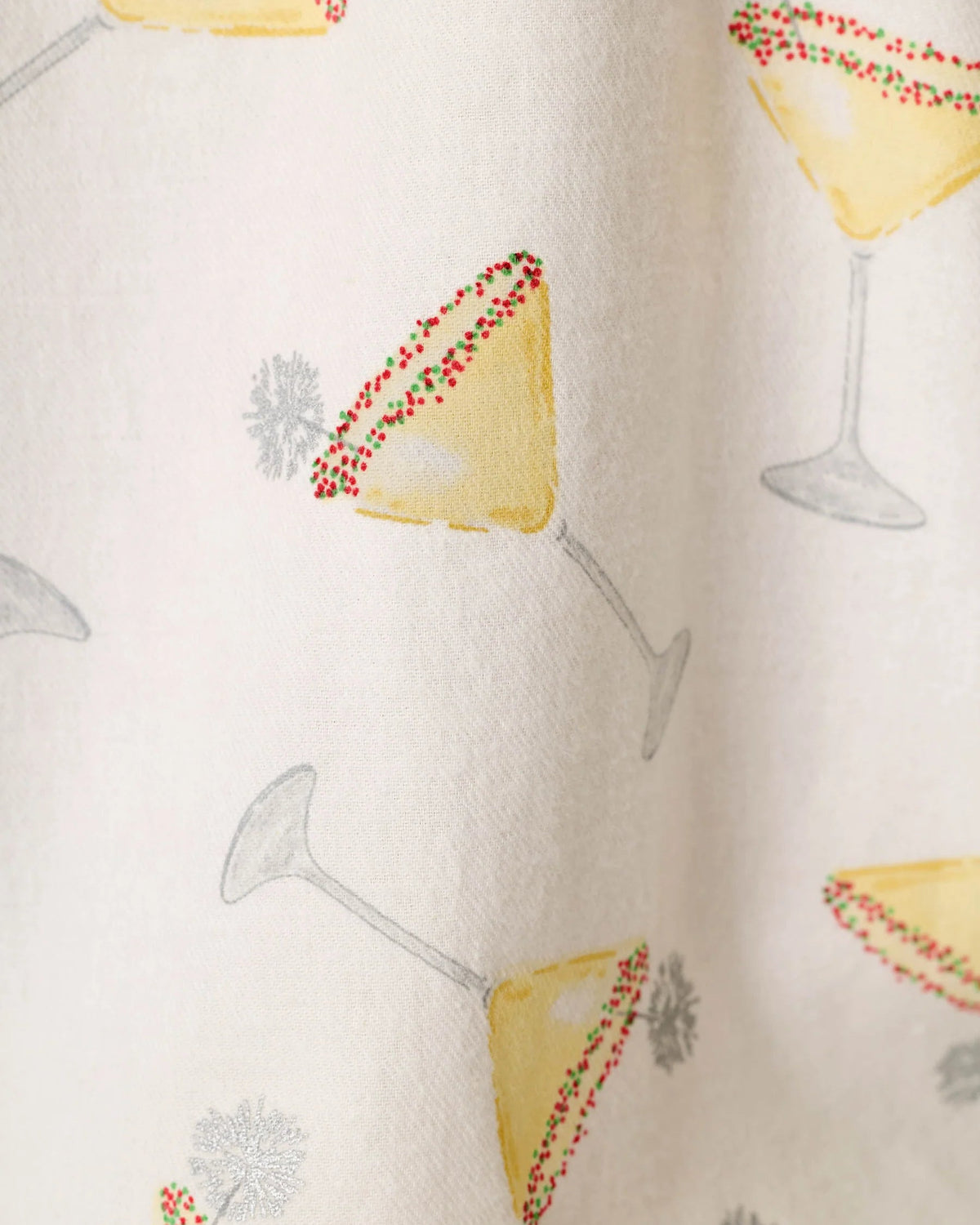 PJ Salvage Happy Hour Print Flannel Pajama Shorts | Afterglow