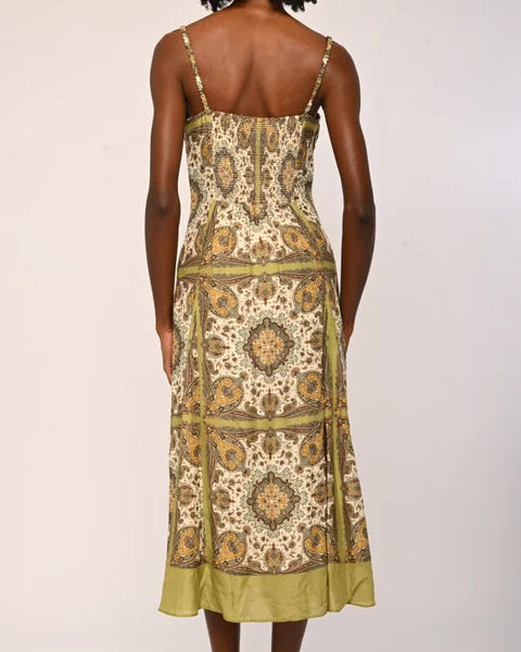 Love the Label Blaire Midi Dress | Kaleidoscope Scarf Print