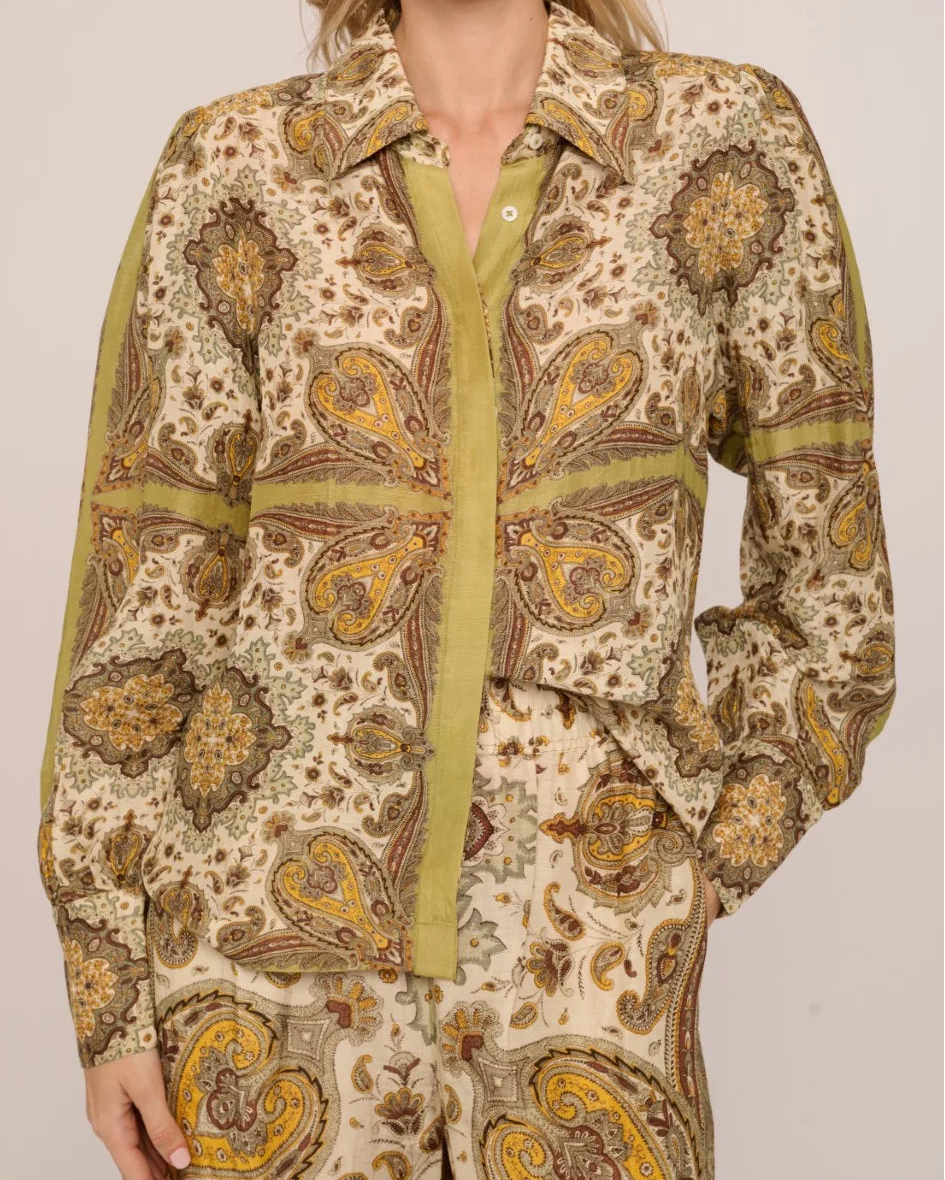Love the Label Joie Blouse | Kaleidoscope Scarf Print