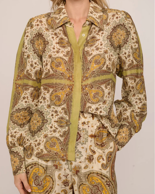 Love the Label Joie Blouse | Kaleidoscope Scarf Print