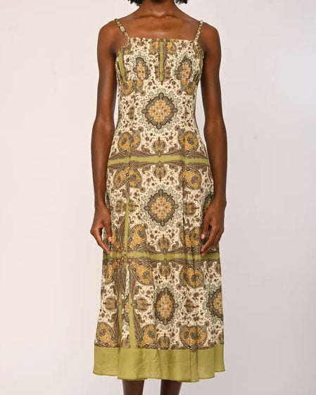 Love the Label Blaire Midi Dress | Kaleidoscope Scarf Print