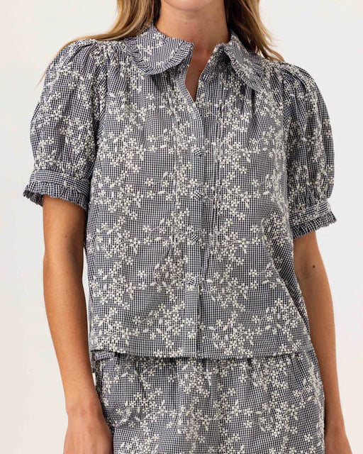 Sundays Lotus Shirt | Floral Embroide
