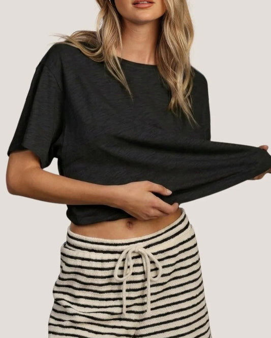 Dylan Loose Crew Tee | Washed Black