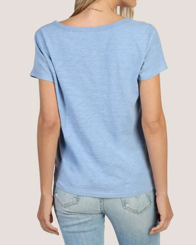 Dylan Short Sleeve Deep V-Tee | Riviera