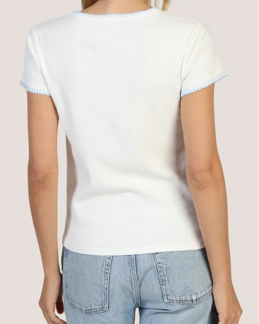 Dylan Brooks Blanket Stitch Tee