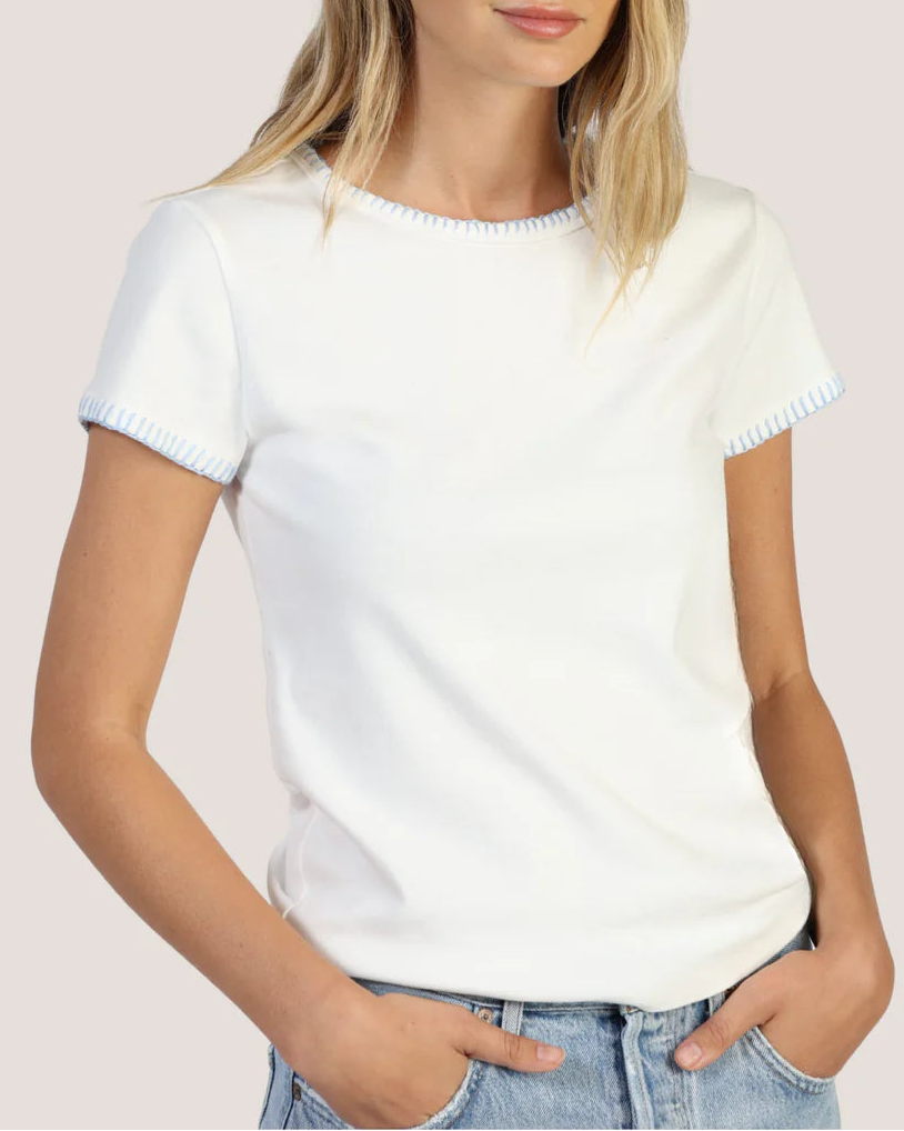 Dylan Brooks Blanket Stitch Tee