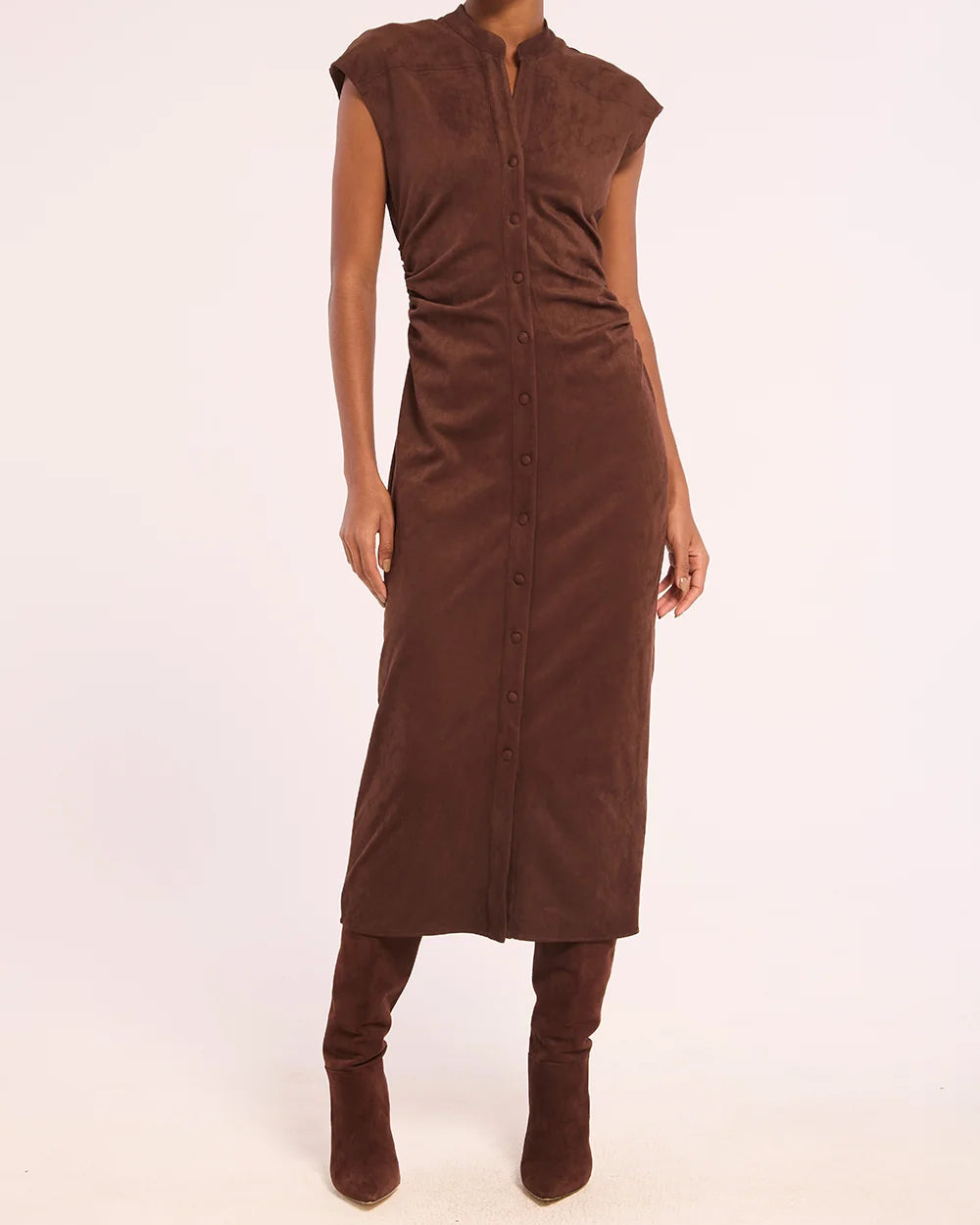 Misa Maud Dress | Faux Suede