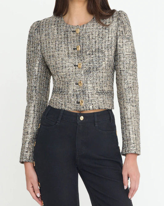 Generation Love Charlotte Tweed Jacket | Gold Multi