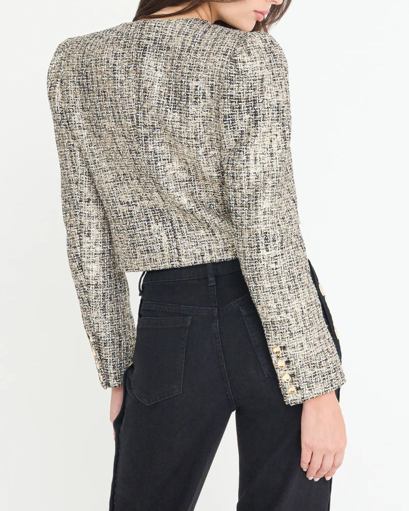 Generation Love Charlotte Tweed Jacket | Gold Multi