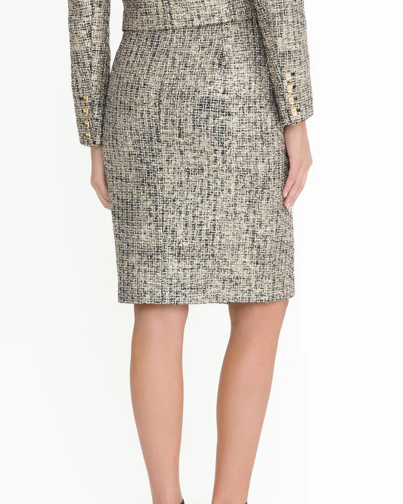 Generation Love Riley Tweed Skirt | Gold Multi