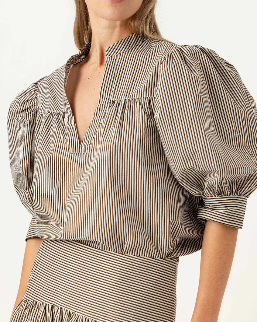 Sundays Ingrid Top | Umber Stripe