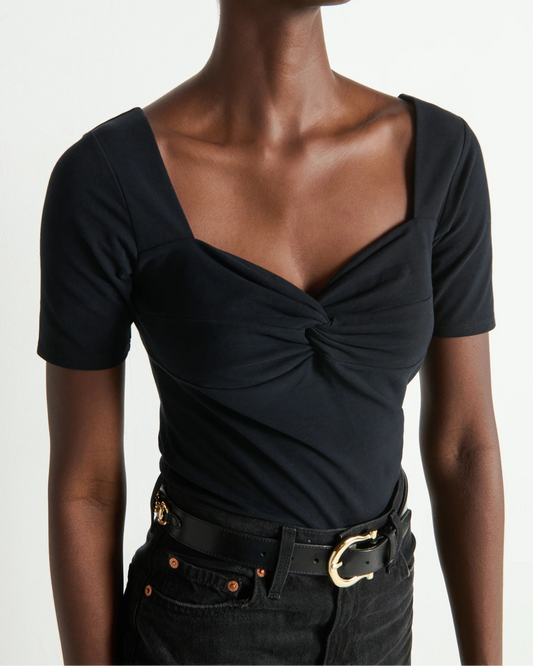 Nation Lana Twisted Top | Jet Black