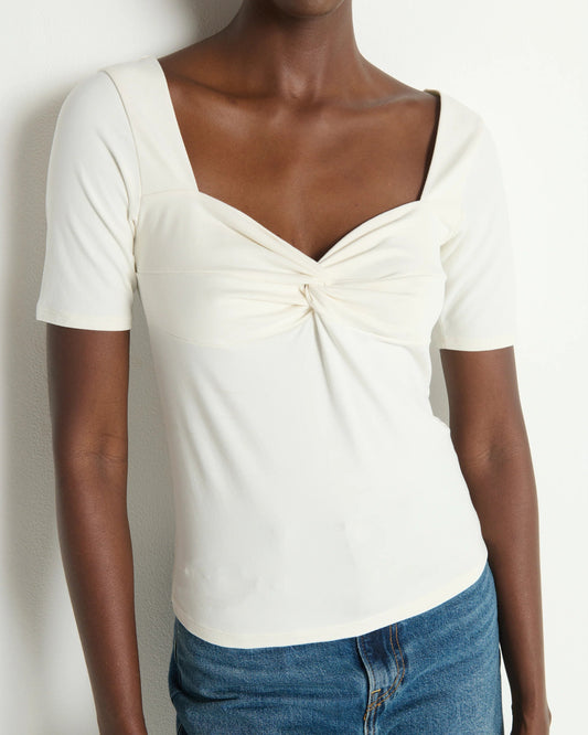Nation Lana Twisted Top | Porcelain