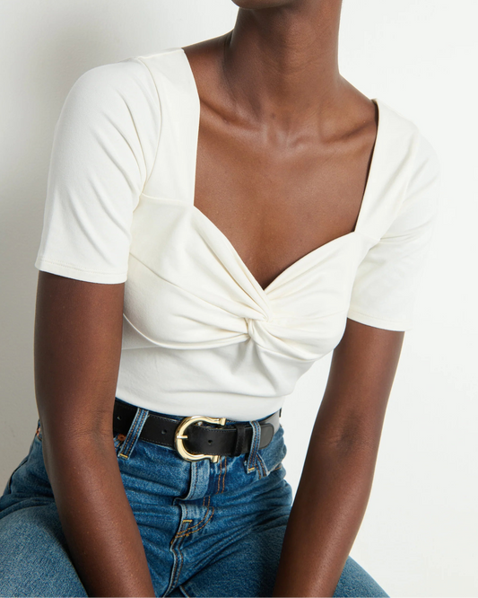 Nation Lana Twisted Top | Porcelain