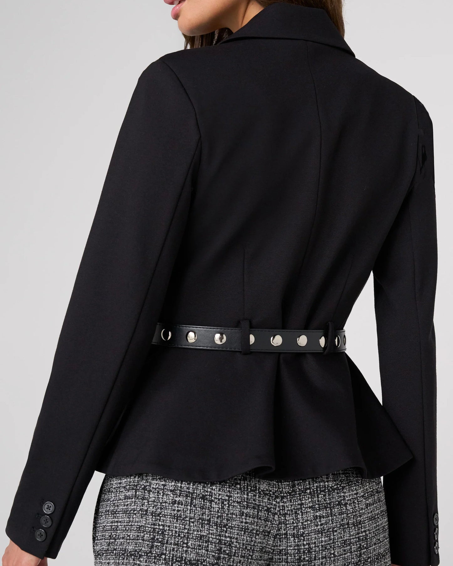 Liverpool Belted Peplum Blazer | Black