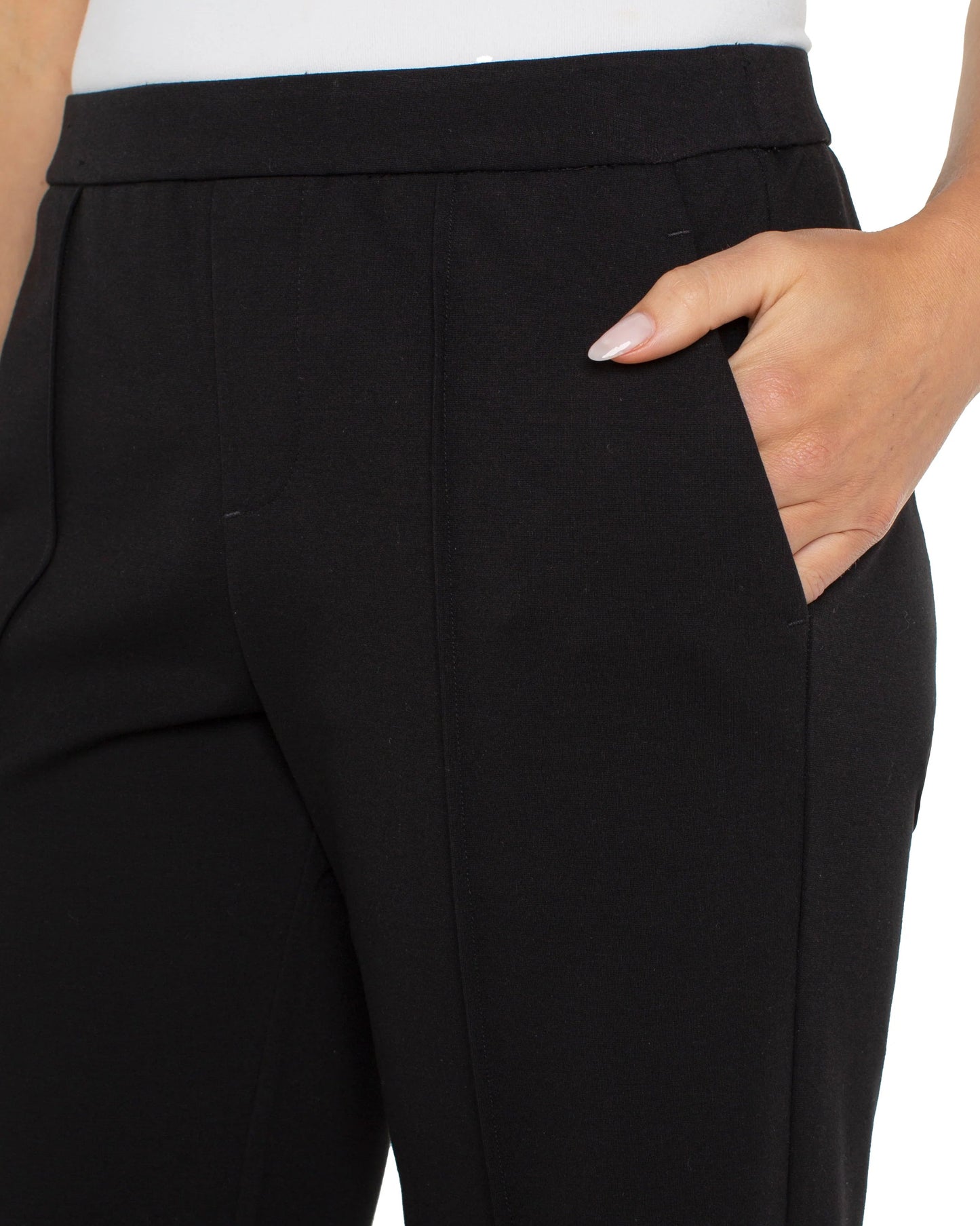 Liverpool Kayla Wide Leg Pull-on Trouser | Black