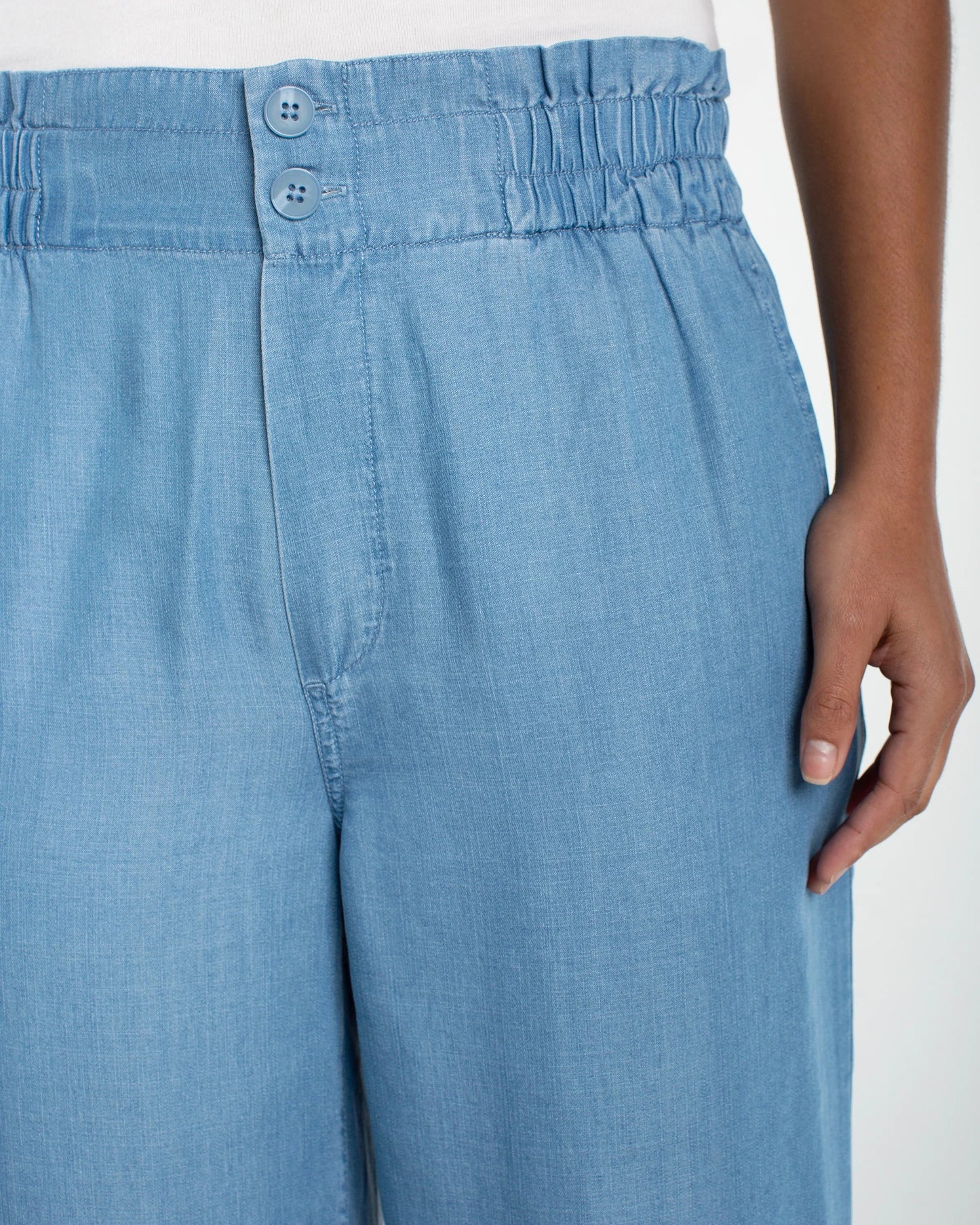 Liverpool Cinch Waist Pants | Sunlit Blue