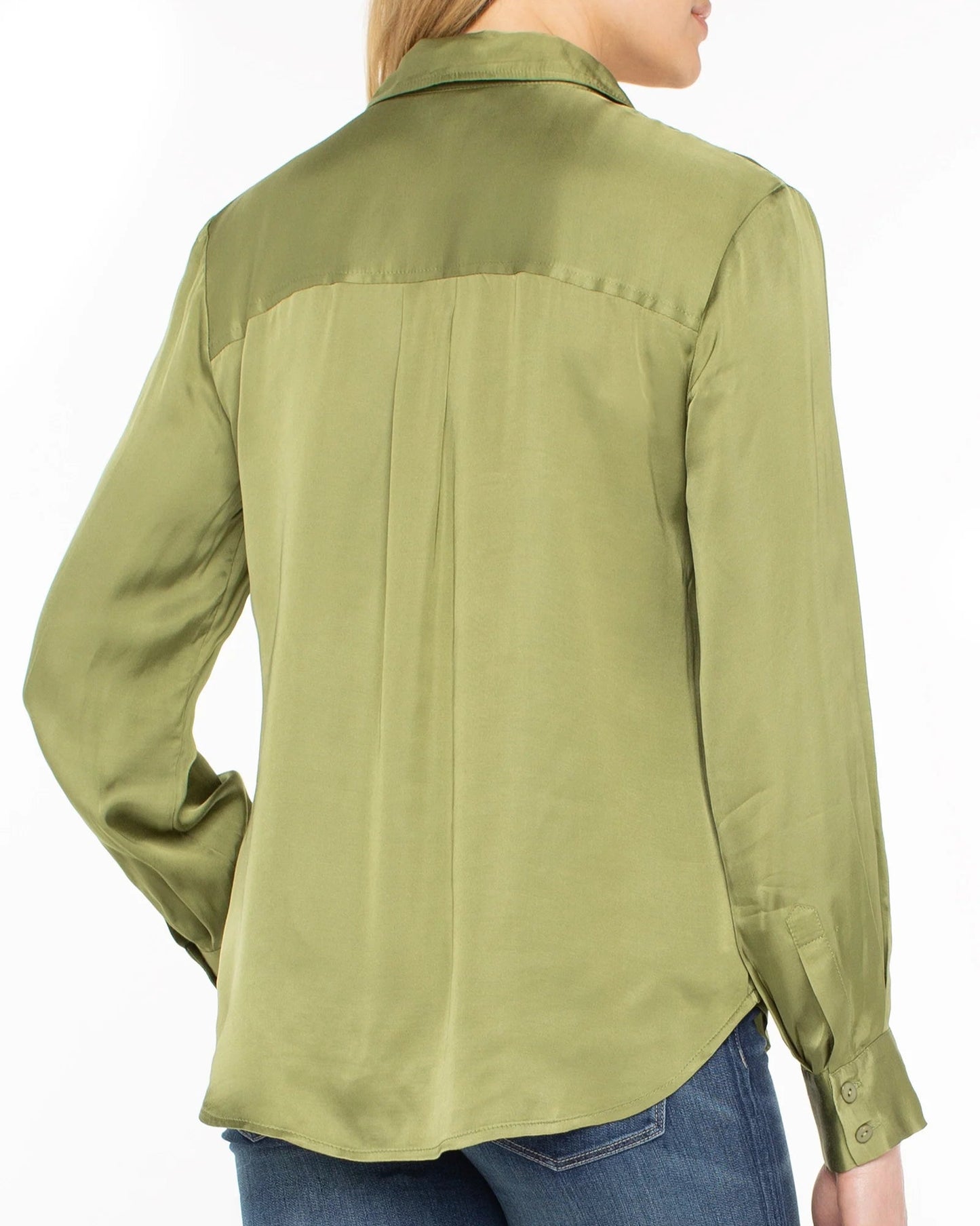 Liverpool Long Sleeve Button Front Woven Shirt