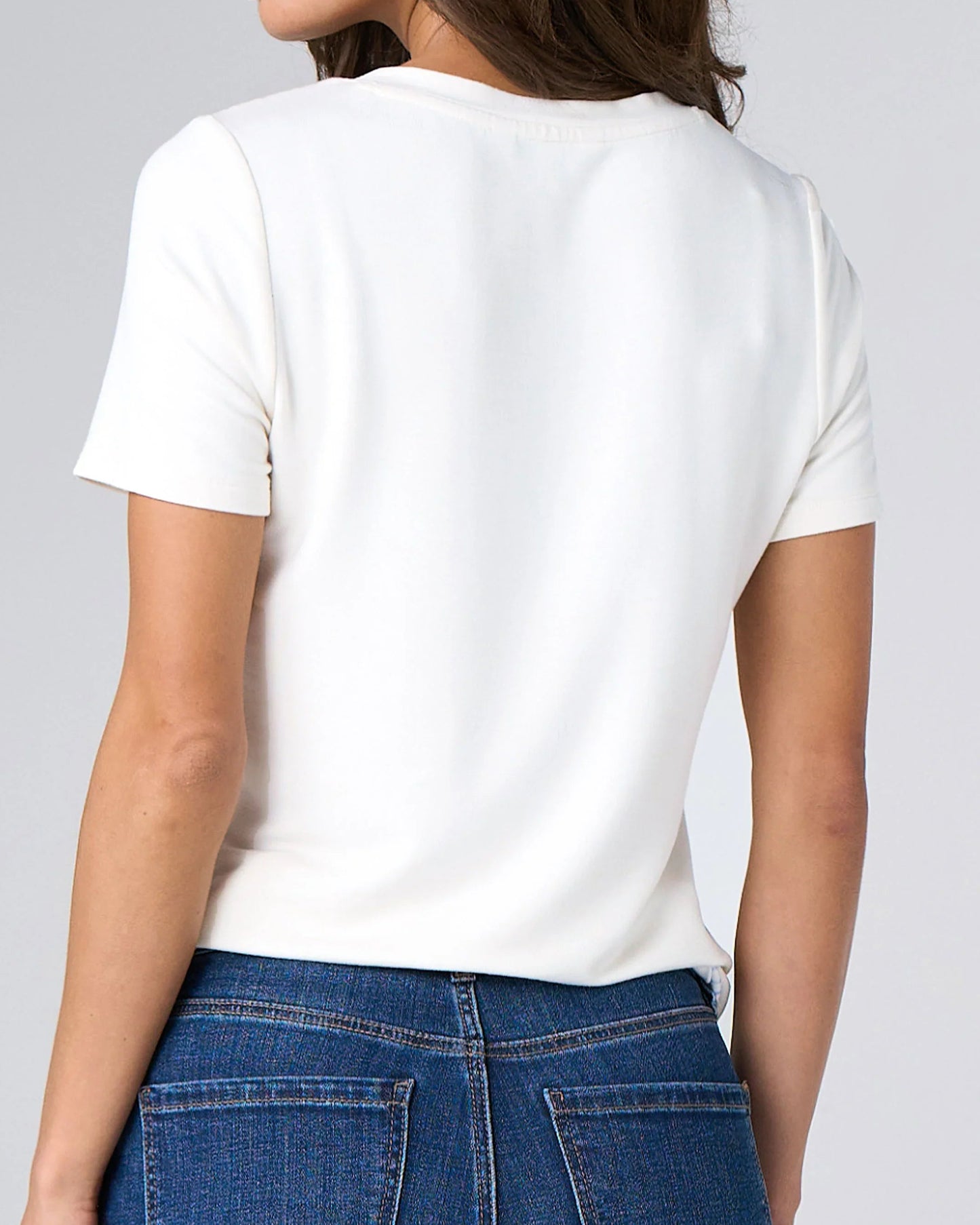 Liverpool Short Sleeve V-Neck Knit Tee