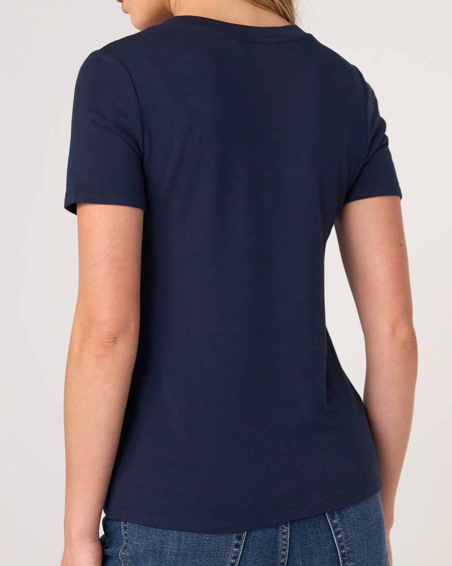 Liverpool Short Sleeve V-Neck Knit Tee