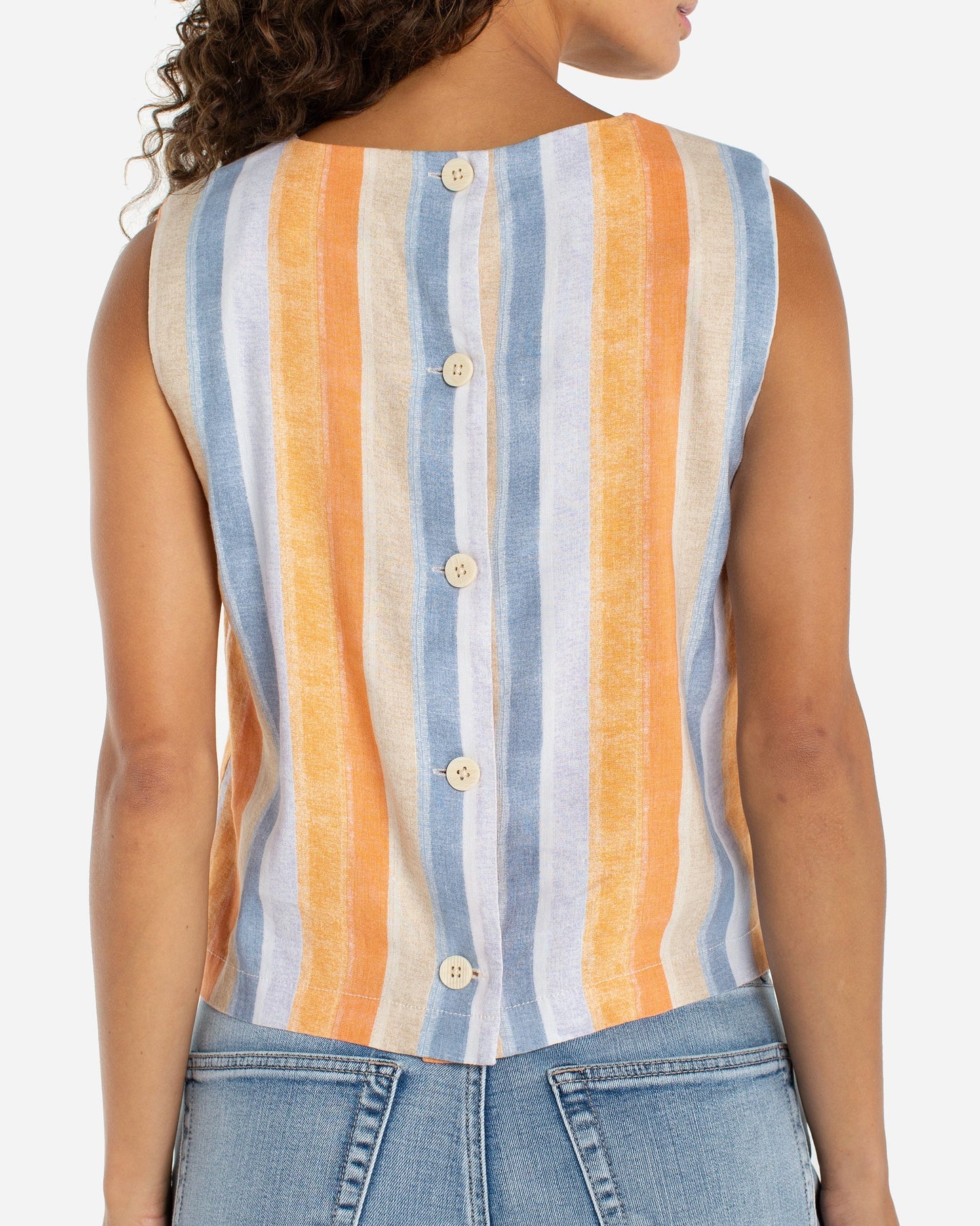 Liverpool Sleeveless Stripe Top